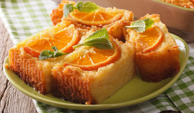 greek1 orange cake1 طرز تهیه کیک پرتقال یونانی