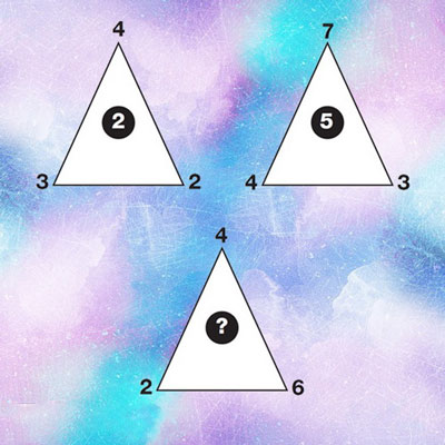 intelligence test triangles1 1 تست هوش: مثلث و اعداد درون و پیرامون