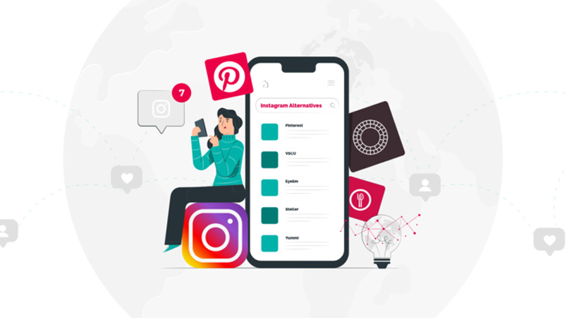 Robeka لیست برنامه های جایگزین اینستاگرام