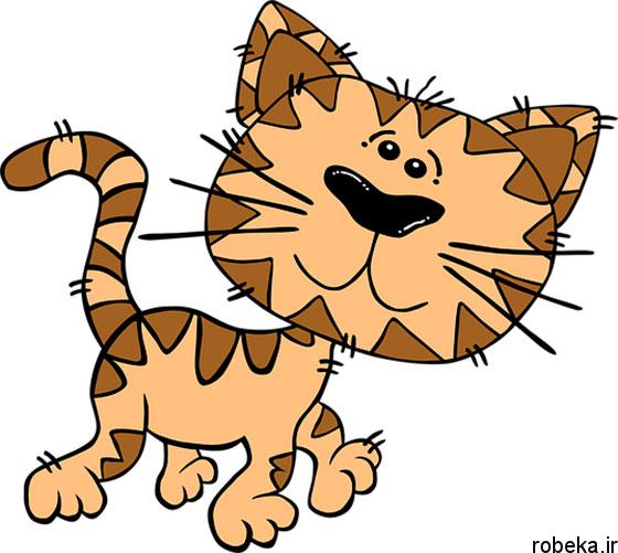 عکس کارتونی حیوانات خانگی : گربه زیبا